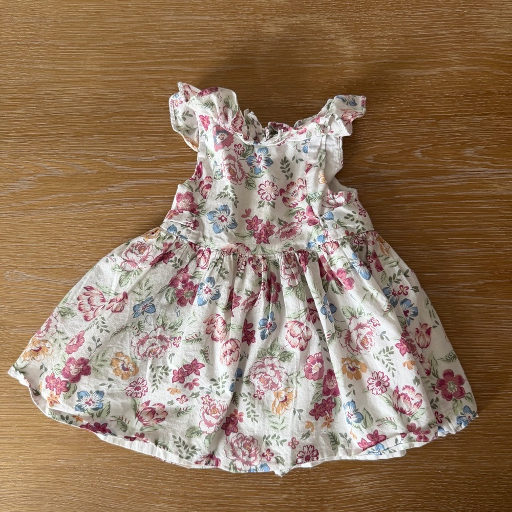 Janie and Jack White Floral Baby Dress